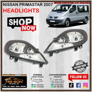 Nissan Primastar 2007 Headlights