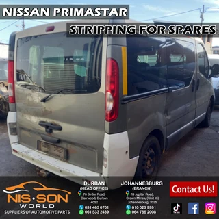 Nissan Primastar Stripping For Spares