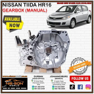 Nissan Tiida Hr16 Gearbox (manual)