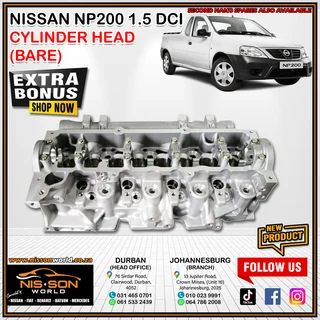Nissan Np200 1.5 Dci Cylinder Head (bare)