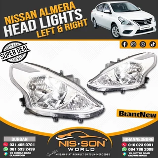 Nissan Almera Headlights (lhs/rhs)