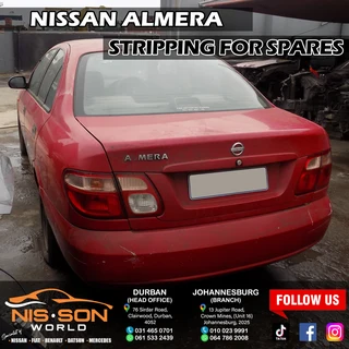 Nissan Almera Stripping For Spares
