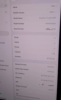 Apple iPad Pro 11-inch M4 Chip / 1TB Wifi &amp; Cellular