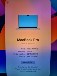 MacBook Pro M3 PRO  Chip / 512GB SSD 18GB RAM