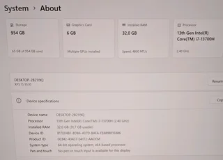 Dell XPS 15 9530 Workstation  / Core i7 13th Gen  / 1TB NVMe SSD 32GB RAM /  NVIDIA GeForce RTX 4050