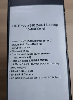 HP Envy 15 x360  / Core i7 13th Gen / 512GB SSD 16GB RAM  / 2-in-1 Convertible &amp; Touchscreen