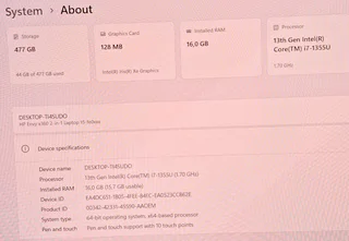 HP Envy 15 x360  / Core i7 13th Gen / 512GB SSD 16GB RAM  / 2-in-1 Convertible &amp; Touchscreen