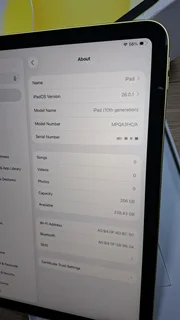 Apple iPad 10th Gen 256GB  / Wifi Only