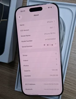 Apple iPhone 16 Pro 128GB  / Natural Titanium