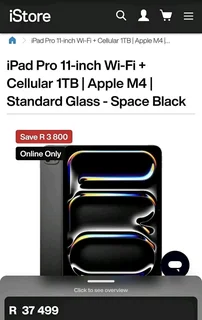 Apple iPad Pro 11-inch M4 Chip / 1TB Wifi &amp; Cellular