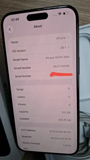 Apple iPhone 15 Pro Max 512GB  / Black Titanium