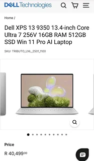 Brand New Dell XPS 13 9530  / Core Ultra 7 512GB SSD 16GB RAM