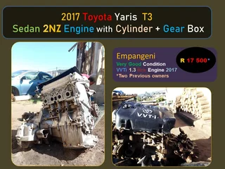 2017 Toyota 2NZ Engine & Gear Box