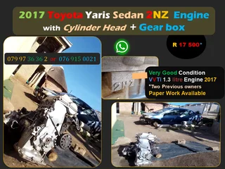 2017 Toyota 2NZ Engine &amp; Gear Box