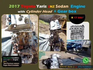 2017 Toyota 2NZ Engine &amp; Gear Box