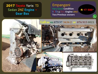 2017 Toyota 2NZ Engine &amp; Gear Box