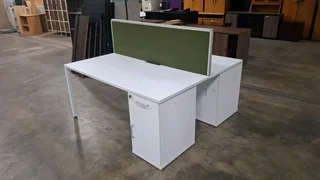 Double consultant desks with partitions... 4 sets available
