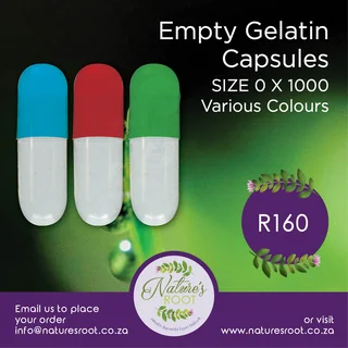 Gelatin capsules - various colours