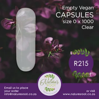 Vegan Empty Capsules - Size 0