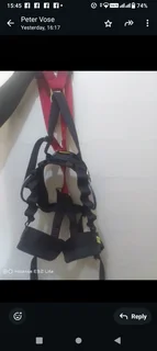 Harness, and rope drims