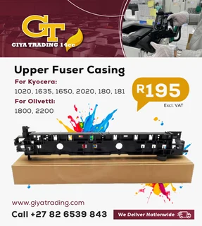 Upper Fuser Casing - For Kyocera:  1020, 1635, 1650, 2020, 180, 181.  For Olivetti: 1800, 2200