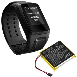 GPS, Navigator Battery  CS-TMS110SH  for  TomTomSpark Cardio &#43; Music GPS  AHB332824HPS  etc.