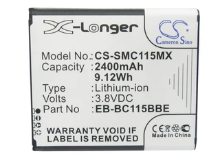 Camera Battery CS-SMC115MX for SAMSUNG SM-C115 etc.