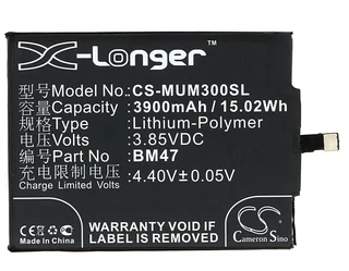 Mobile, Smartphone Battery Cs-mum300sl For Xiaomi 3 Etc.