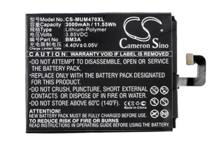 Mobile, Smartphone Battery Cs-mum470xl For Xiaomi Mi Note 3 Etc.