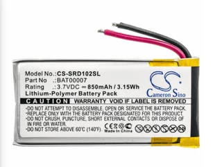 Wireless Headset Battery  CS-SRD102SL  FOR  Cardo  Packtalk Duo  etc.