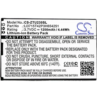 Mobile, Smartphone Battery cs-ztu230sl for Vodafone 945 Etc.