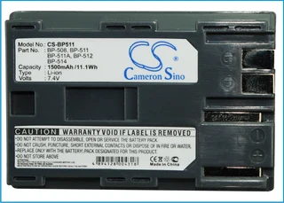 Camera Battery Cs-bp511 For Canon Bp-511 Etc.