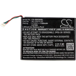Gps, Navigator Battery Cs-iqn395sl For Garmin Nuvi 3597 Etc.