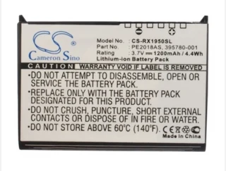PDA, Pocket PC Battery CS-RX1950SL for HP iPAQ RX1900 PE2018AS etc