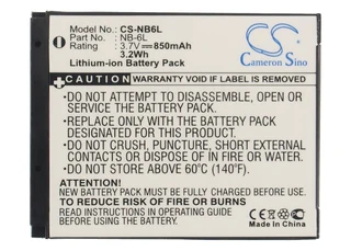 Camera Battery CS-NB6L for CANON Digital IXUS 200 IS etc.
