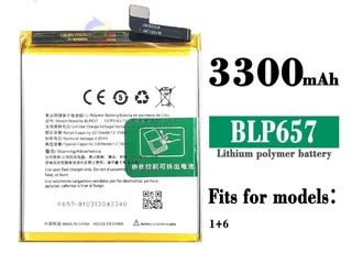 Mobile, SmartPhone Battery  ITCS-OPPOBLP657  for  OPPO 1+6 BLP657  etc.