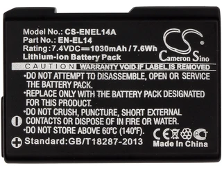 Camera Battery CS-ENEL14A NIKON EN-EL14