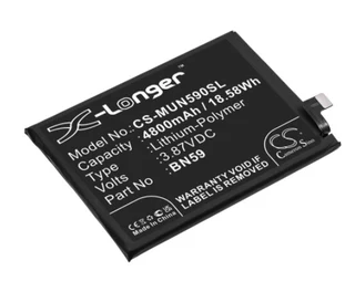Mobile, SmartPhone Battery  CS-MUN590SL  BN59 FOR XIAOMI REDMI NOTE 10, M2101K7AI,M2101K7AG