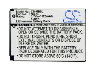 Camera Battery Cs-nb5l For Canon Nb-5l