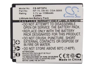 Camera Battery Cs-np70fu For Fujifilm Np-70 Etc.