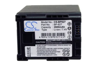 Camera Battery Cs-bp827 For Canon Bp-827 Etc.