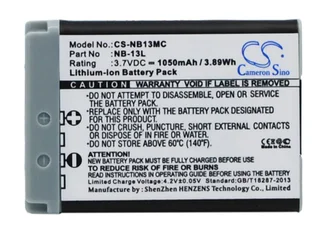 Camera Battery Cs-nb13mc For Canon Powershot Etc.