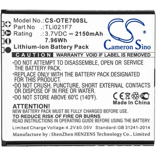 Hotspot Battery  CS-OTE700SL  for  AlcatelEE70  TLi021F7