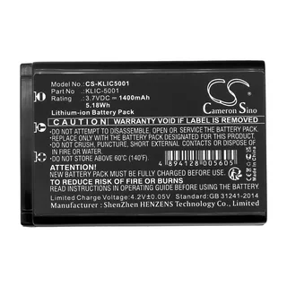Camera Battery  CS-KLIC5001  for  KodakEasyShare DX6490  KLIC-5001  etc.