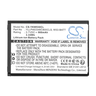 Cordless Phone Battery  CS-YKW530CL  for  YealinkW53  W53-BATT  etc.
