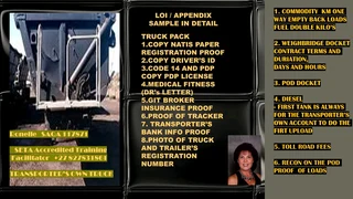 TRUCKING LOGISTICS WORKSHOP FOR NEW BEGINNERS ENTREPRENEURS