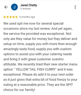 Spit braai special for R145 per person