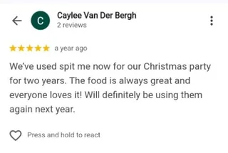 Spit braai special for R145 per person