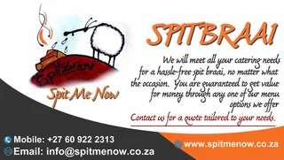 Charcoal spit braai machine for hire R500 per day - Side box