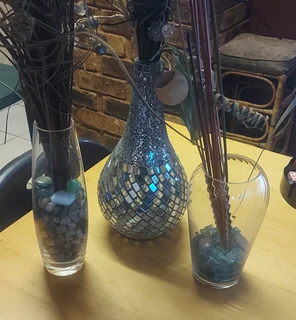 Glass Vases x 3